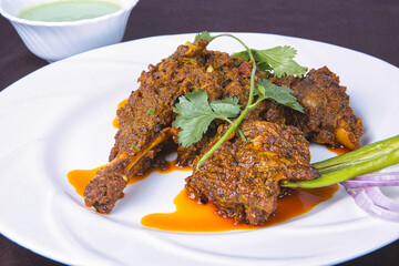 Indian lamb curry or Bhuna Mutton masala or Bhuna Gosht