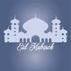 Eid Mubarak Vector. Eid Mubarok Islamic background template.