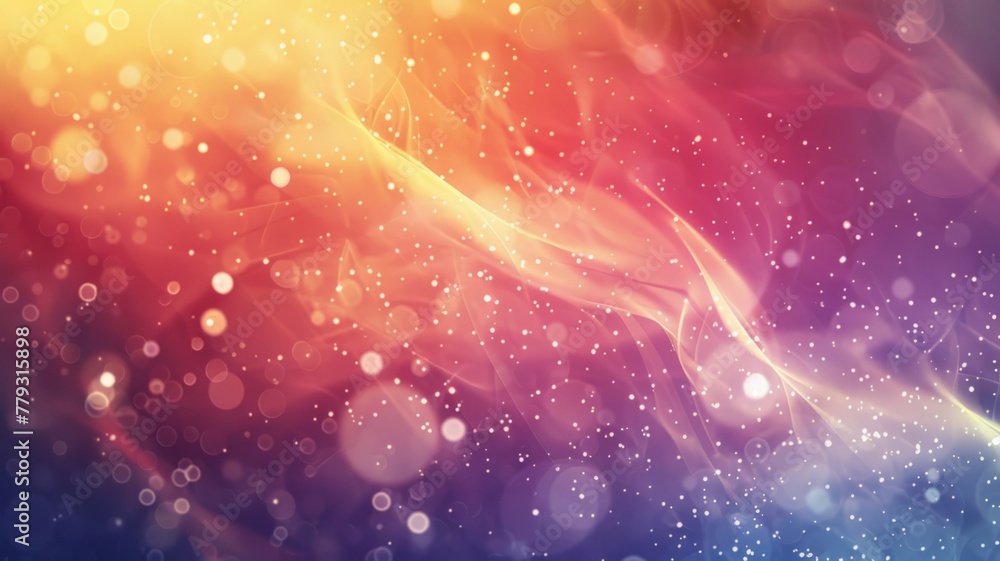 Poster abstract colorful lights and particles background - a vibrant abstract background with sparkling col