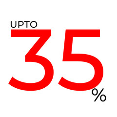 Trendy big sale red label different clearance value. percent price cut out badge vector illustration isolated on white background, Discount price tags. banner, cover, poster, poster, brochure, card.