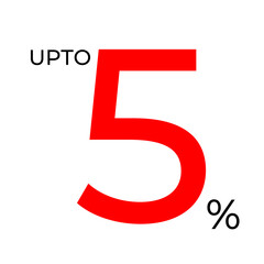 Trendy big sale red label different clearance value. percent price cut out badge vector illustration isolated on white background, Discount price tags. banner, cover, poster, poster, brochure, card.