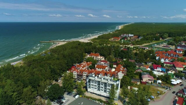 Beautiful Landscape Sea Rowy Piekny Krajobraz Aerial View Poland