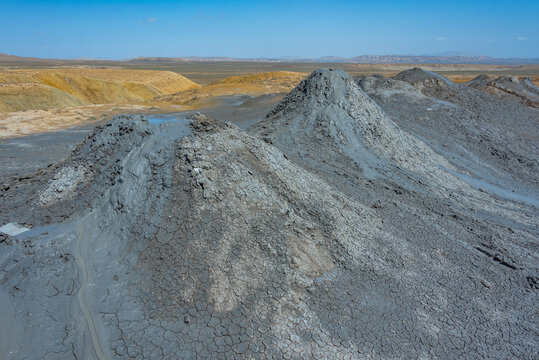 Qobustan mud volcanoes in Azerbaijan