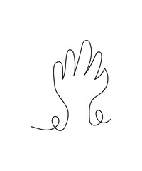 hand line art, vector best line icon.