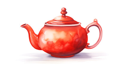 Hand drawn cartoon teapot illustration material
