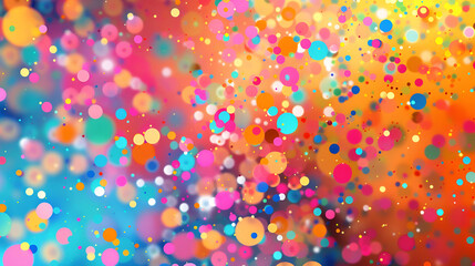 Very happy colorful background with lot of spectrum scattered dots