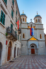 Fototapeta na wymiar Church of Saint Nicholas in Kotor, Montenegro