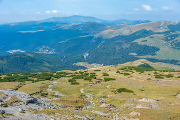 Fototapeta na wymiar Summer day at Bucegi mountains in Romania