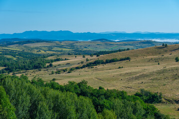 Rural countryside of Romania during a summer day