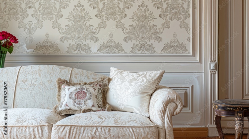 Poster the fifth image showcases a living room with a timeless and elegant design achieved by using a tradi