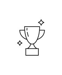 trophy icon, vector best line icon.