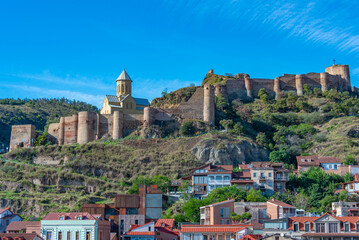 Panorama view of Narikala fortress in Tbilisi, Georgia © dudlajzov
