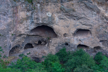 Old Khndzoresk abandoned cave town in Armenia