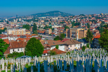 Alikafovac cemetery in Sarajevo, Bosnia and Herzegovina