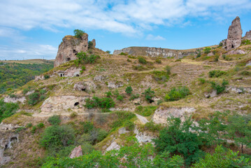 Old Khndzoresk abandoned cave town in Armenia