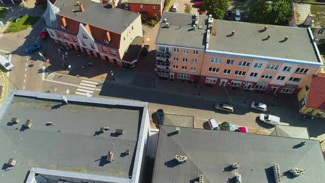 Street Pucka Wejherowo Centrum Downtown Aerial View Poland