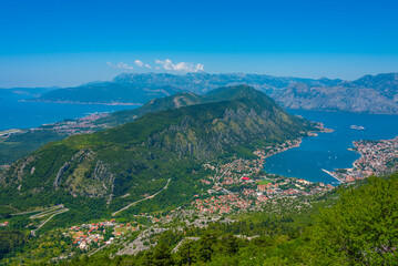 Fototapeta na wymiar Tivat and Boka Kotorska bay in Montenegro