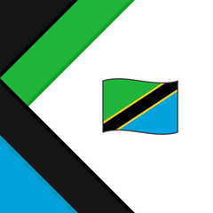 Tanzania Flag Abstract Background Design Template. Tanzania Independence Day Banner Social Media Post. Tanzania Illustration