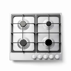 Built-in gas stove isolated on white backgroundrealistic, business, seriously, mood and tone