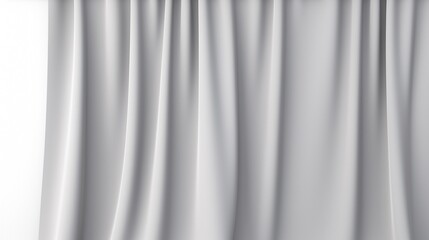 Fototapeta premium Grey blackout curtains isolated on white backgroundrealistic, business, seriously, mood and tone