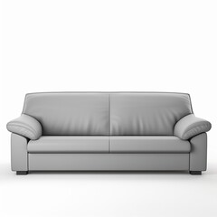 Grey sofa isolated on white backgroundrealistic, business, seriously, mood and tone