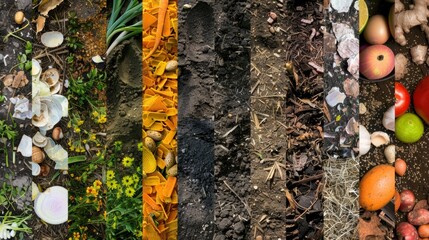 A collage of images depicting the different sources of waste materials such as food ss yard waste and animal manure and how they are transformed into biofuels through processes like .