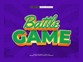 battle game editable text effect