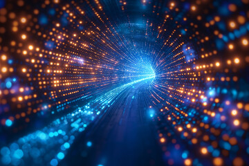 Abstract Technology Background: High-Speed Global Data Transfer and Ultra-Fast Broadband Connectivity - Digital Cyber Tech Motion Concept