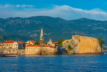 Naklejka premium Cityscape of the old town of Budva in Montenegro
