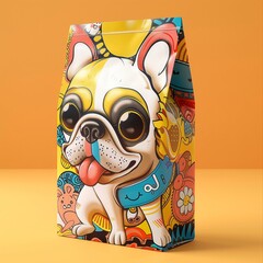 Gourmet pet treats, pop culture packaging, whimsical designs, highquality ingredients, animal joy , 3D render
