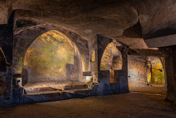 Catacomb in Bosnian town Jajce