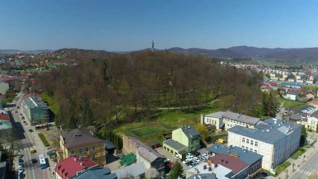 Adam Mickiewicz Mound Sanok Kopiec Aerial View Poland