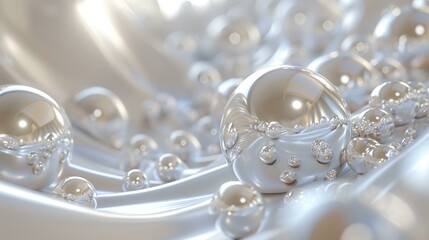 Pearl gleam, abstract 3D for elegant jewelry displays