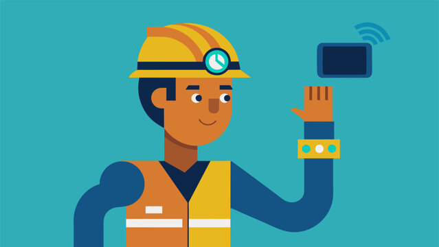 Closeup of a machine operator wearing a smart wristband which tracks their movements and provides realtime data to aid in decision making for