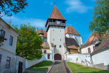The fortified church of Bazna in Romania