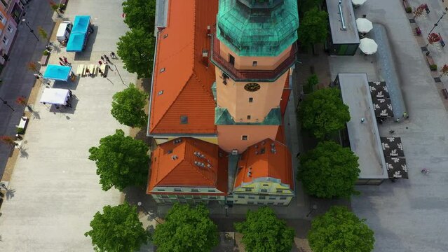 Market Square Olawa Ratusz Rynek Aerial View Poland