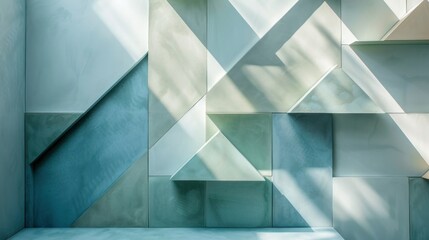 Explore the intersection of creativity and partnership on the ceramic triangular ledge. Utilize shades of blue, green, taupe, and white to craft a mock-up concept that sparks imagination.