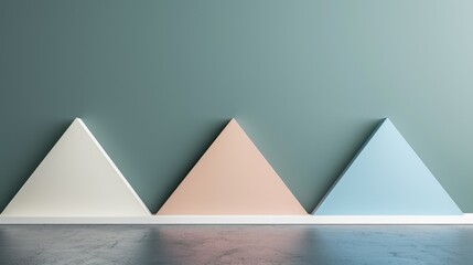 Transform the ceramic triangular ledge into a symbol of your innovative business partnership. - obrazy, fototapety, plakaty