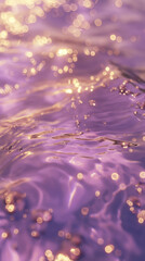 Naklejka na ściany i meble Sparkling in the purple and gold pearlescent glimmering ocean waves with an organic and smooth style, y2k
