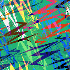 Abstract urban seamless pattern with grunge spots and curved shapes for apparel things, textile, texture, backgrounds and to print on fabric and other design things