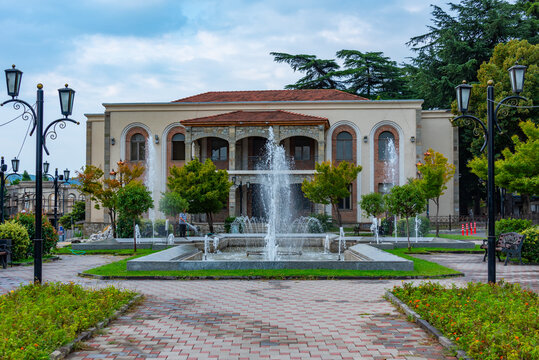 Sunrise view of a street at Mtskheta, Georgia