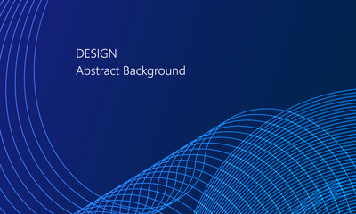 Concept motion design of lines with blue background.
