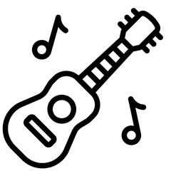 Guitar acoustic music icon