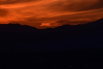 Sunset over the Colorado Mountains
