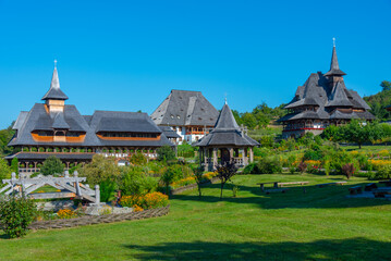Summer day at Barsana monastery in Romania