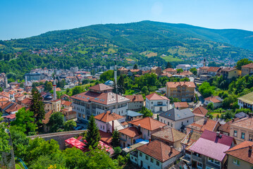 Panorama view of Travnik town in Bosnia and Herzegovina