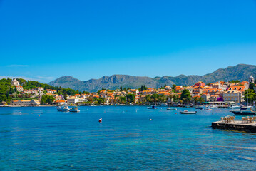 Seaside panorama of Croatian town Cavtat