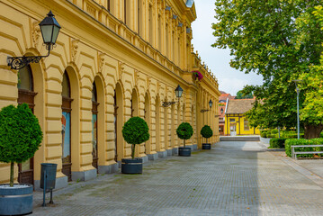Street in the center of Croatian town Vukovar