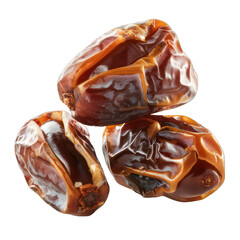 side view of dates fruit transparent isolated on white