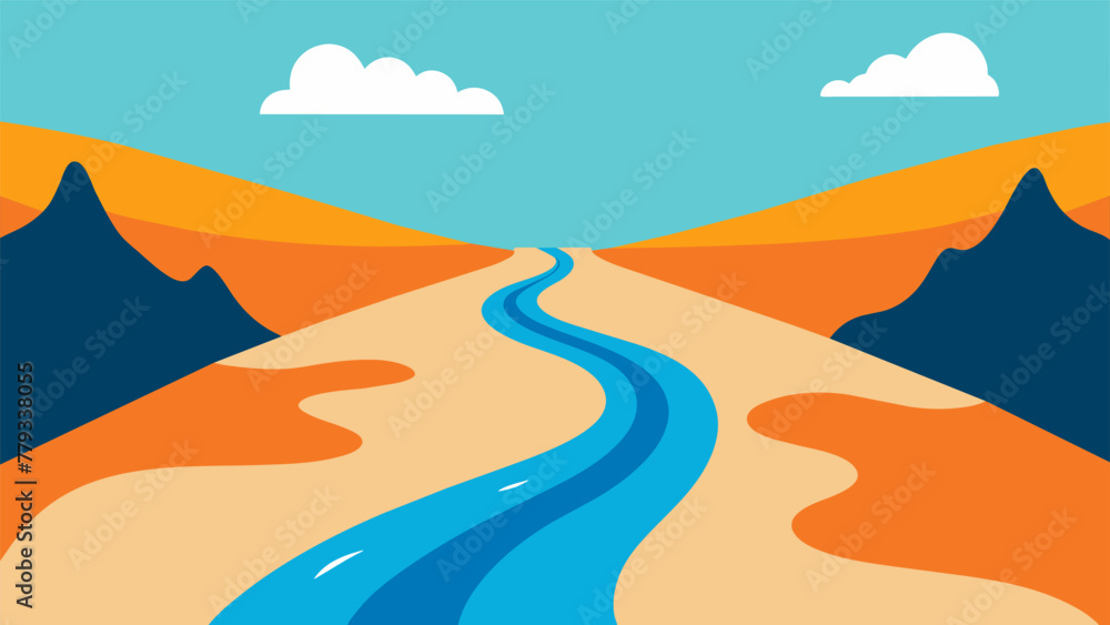 Aufkleber a river flowing steadily and persistently despite obstacles and changes mirroring the resilience of 